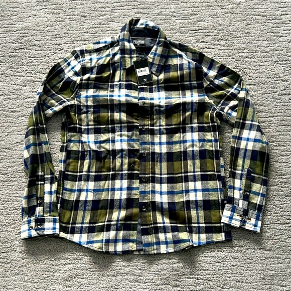 Premium Xpression Size Large Men’s Plaid Button Down Shirt - Picture 4 of 4